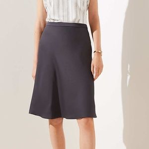 Loft Satin Midi Skirt Size 8